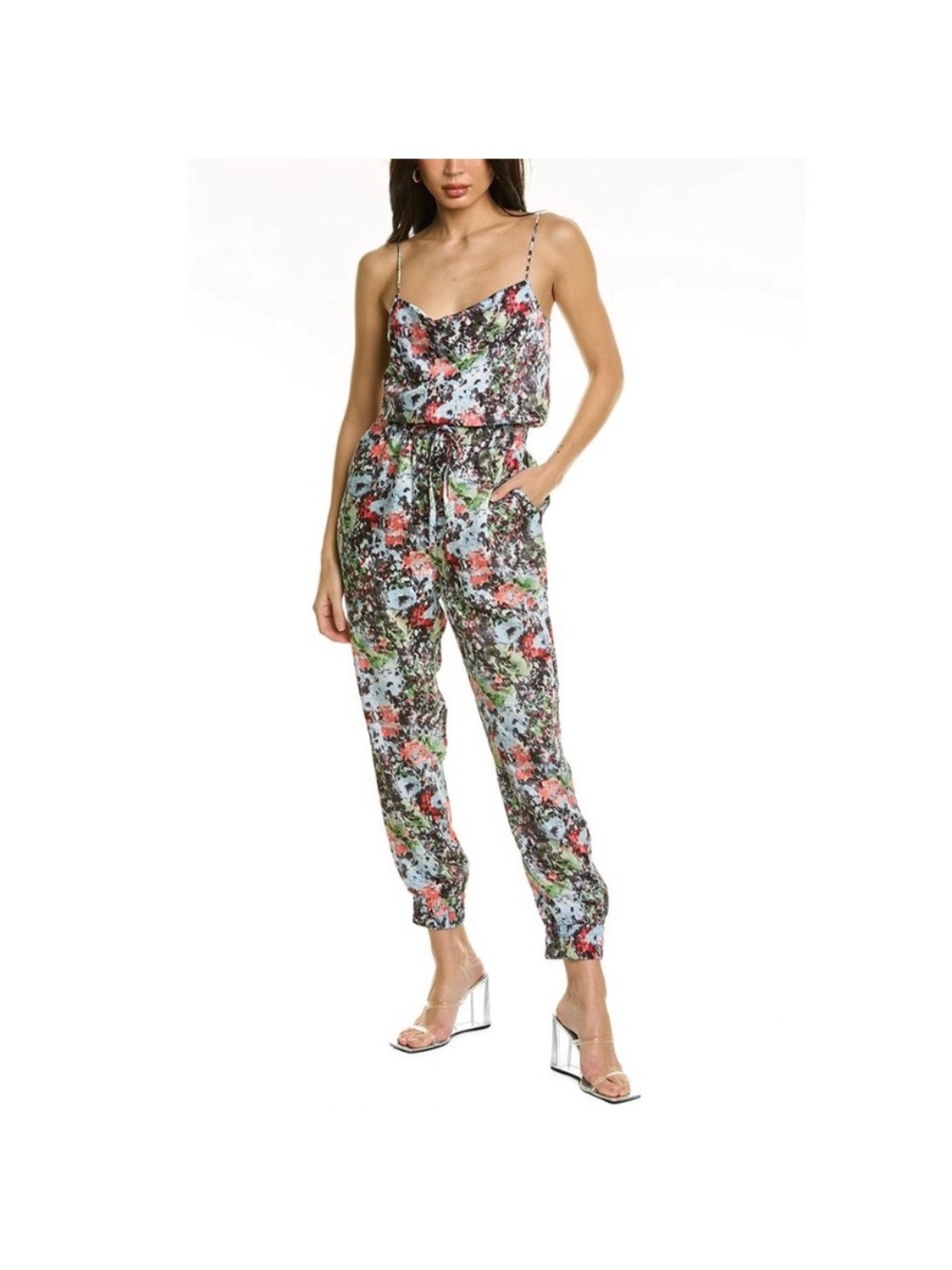 Cinq à Sept Impressionist Finnley Jumpsuit Size Medium Summer colorful party